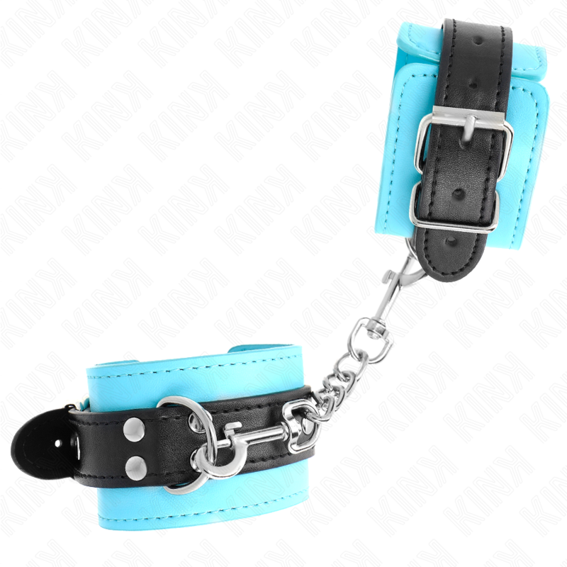 Blue Fur Lined Hook Wrist Restraints