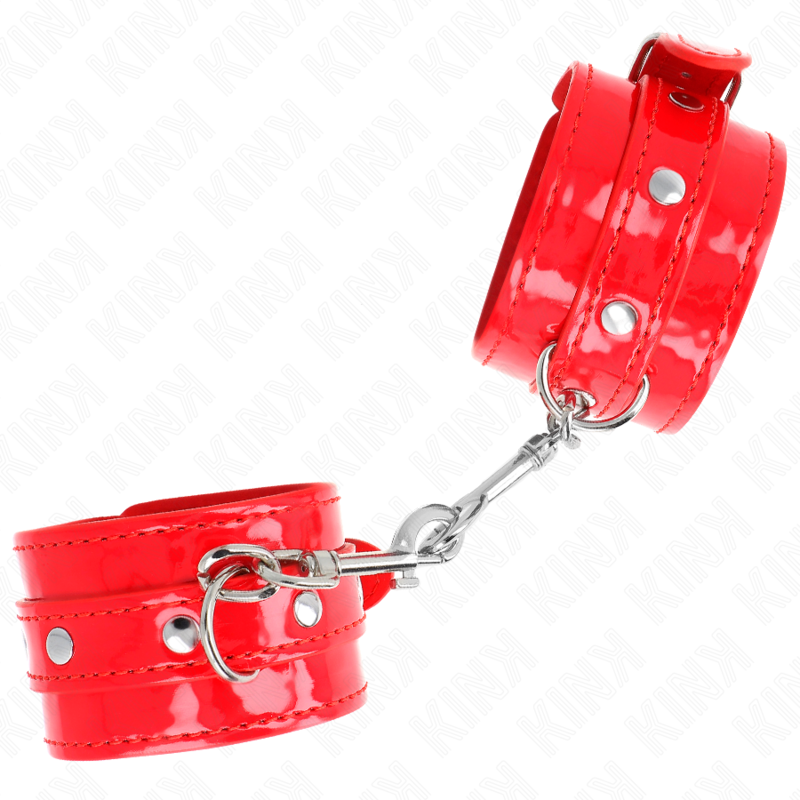 Adjustable Red Shiny Bondage Handcuffs