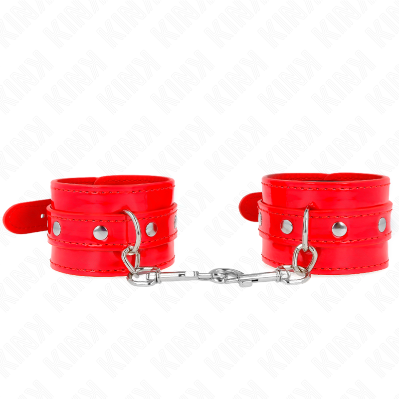 Adjustable Red Shiny Bondage Handcuffs