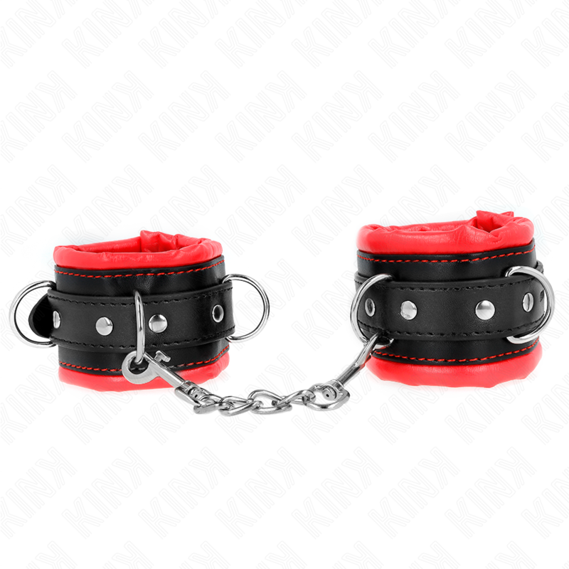 Adjustable Wrist Restraints with Red Fur