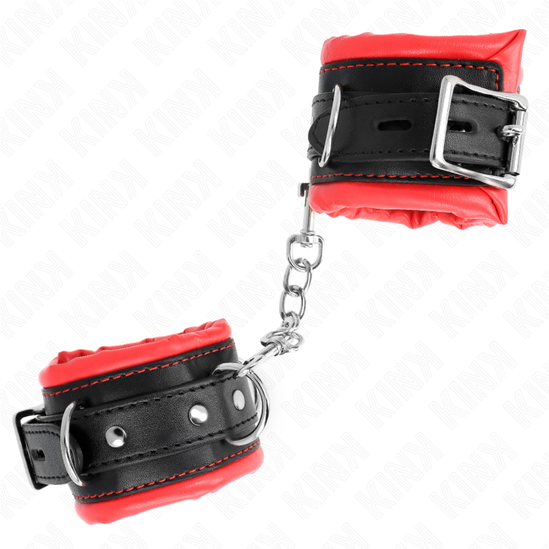 Adjustable Wrist Restraints with Red Fur