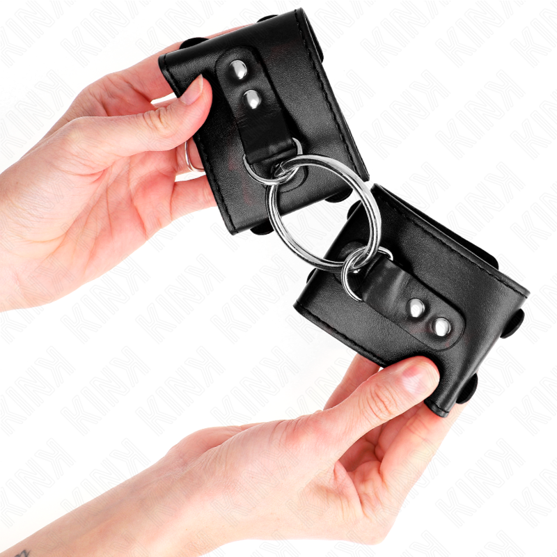 Black Adjustable Wrist Restraints With Ring