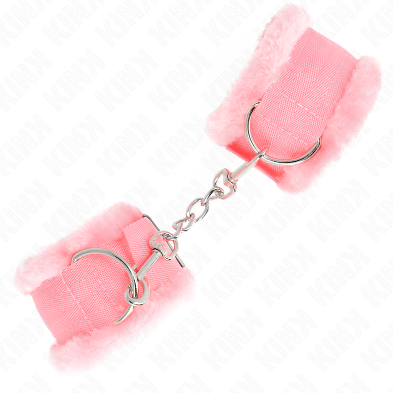 Esposas de Muñeca Ajustables Peludas Rosadas