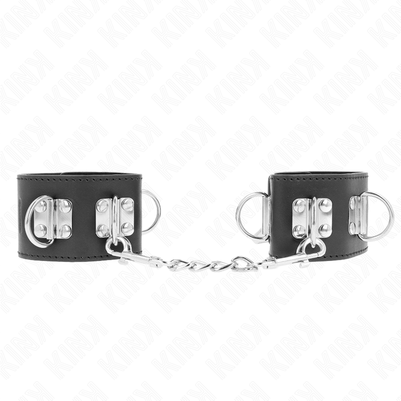 Black Wrist Restraints With Padlock