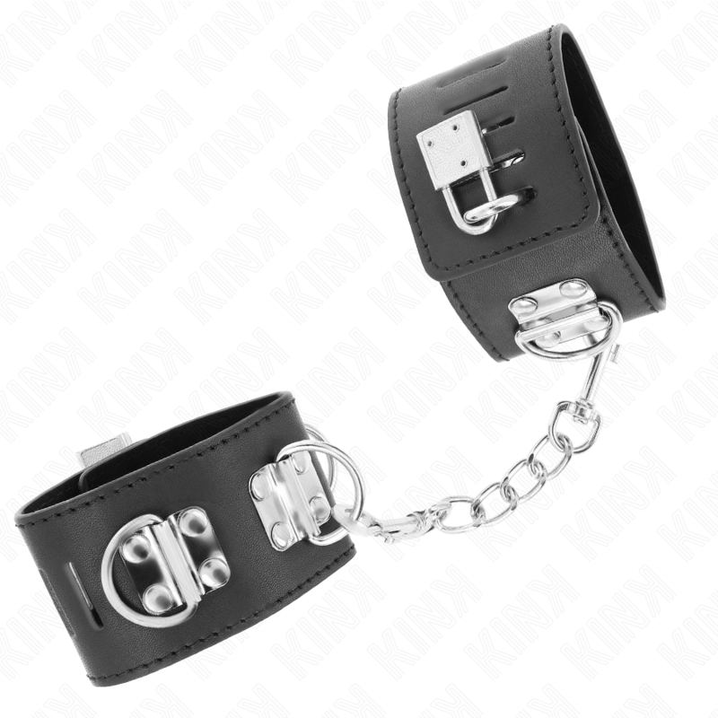 Black Wrist Restraints With Padlock