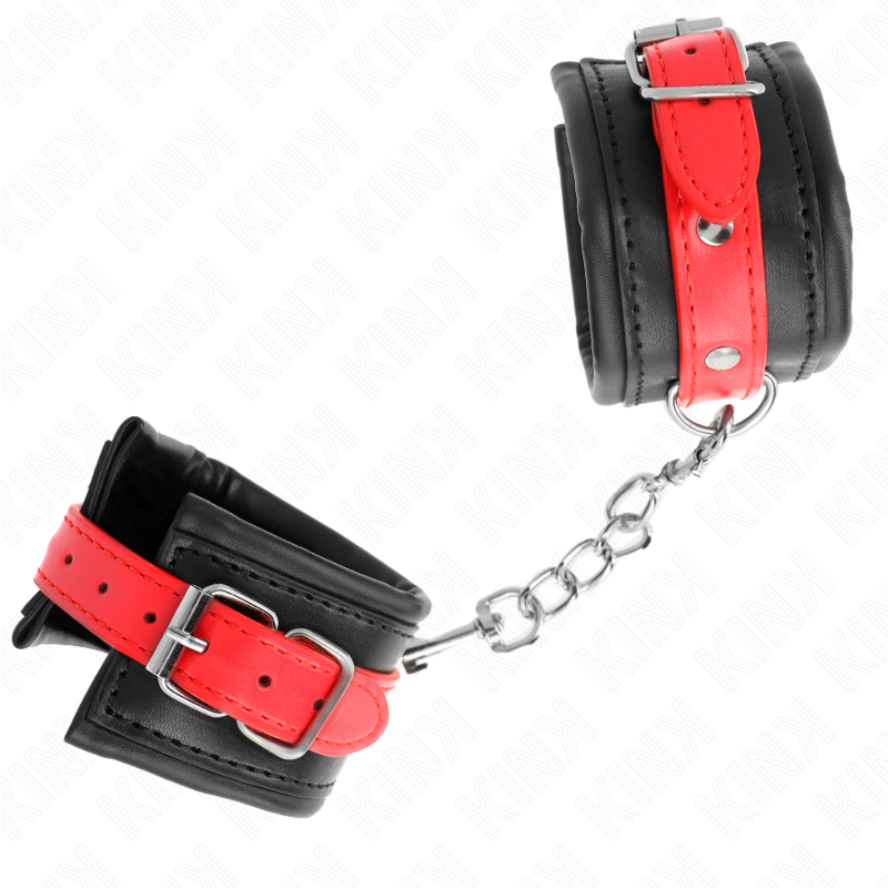 Adjustable Wrist Restraints - Black & Red