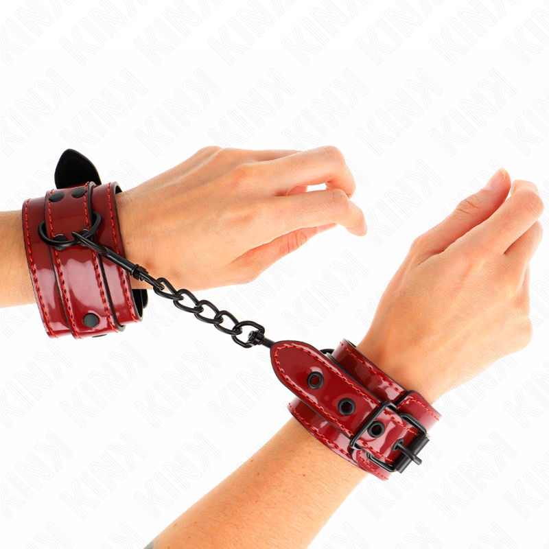 Luxe Dark Red Bondage Wrist Cuffs