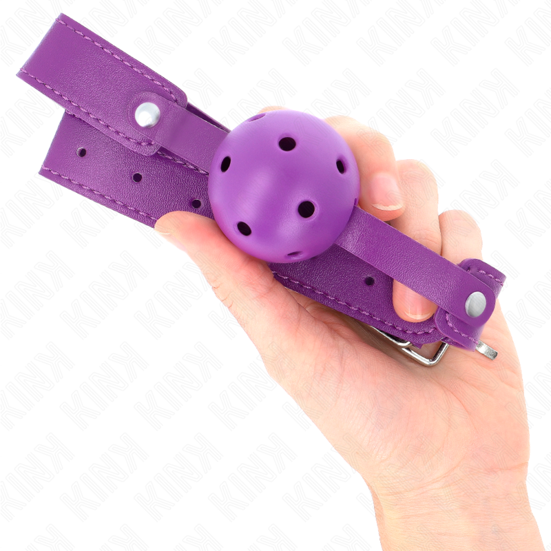 Purple Breathable Ball Gag 4.5 cm