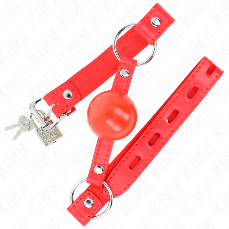 TPE Ball Gag with Lock 4cm - Red