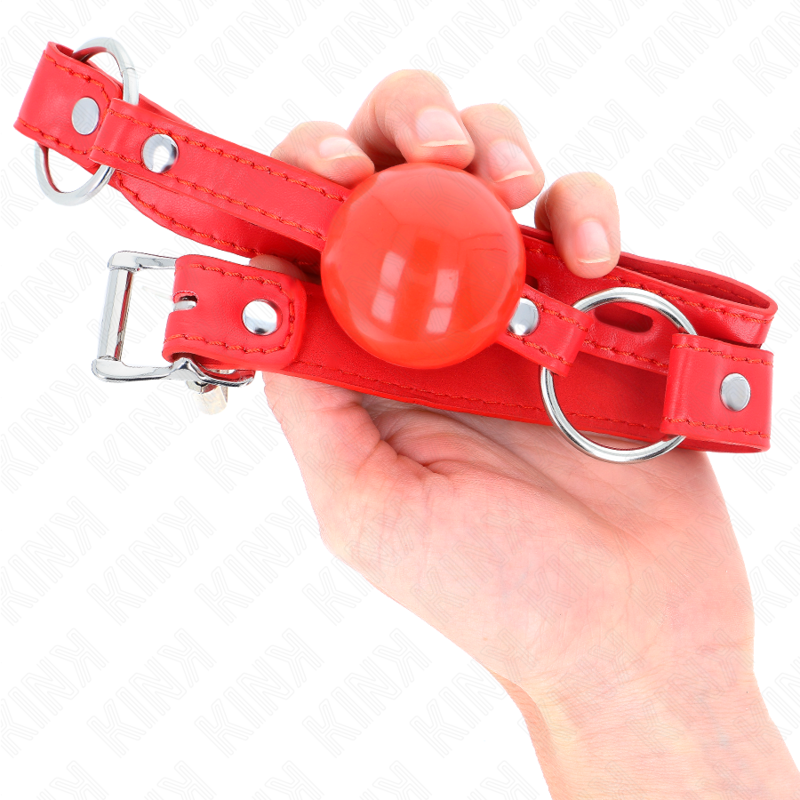 TPE Ball Gag with Lock 4cm - Red