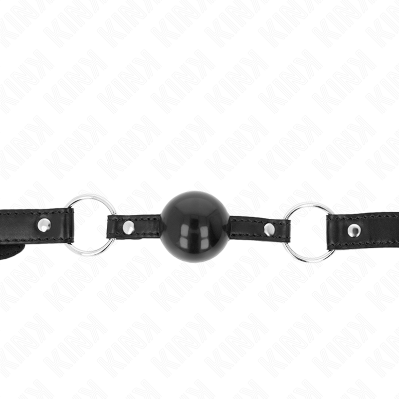 Black TPE Ball Gag 4cm with Straps