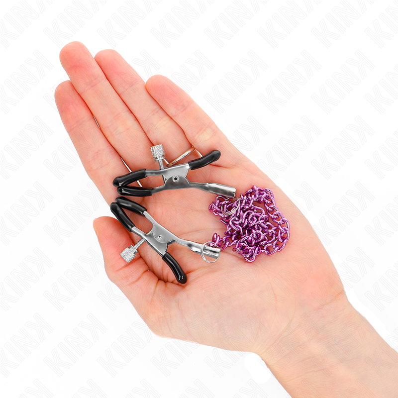 Purple Chained Nipple Clamps 30cm