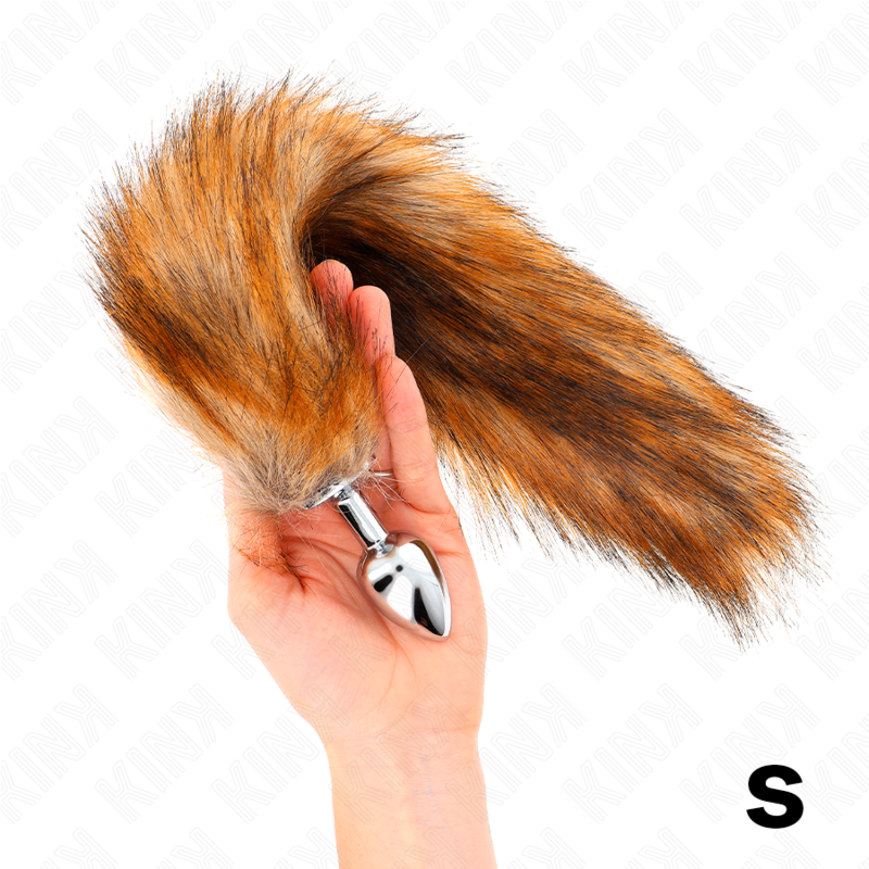 Plug Anal Pequeno com Cauda Castanha (7x3cm)