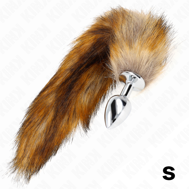 Plug Anal Pequeno com Cauda Castanha (7x3cm)