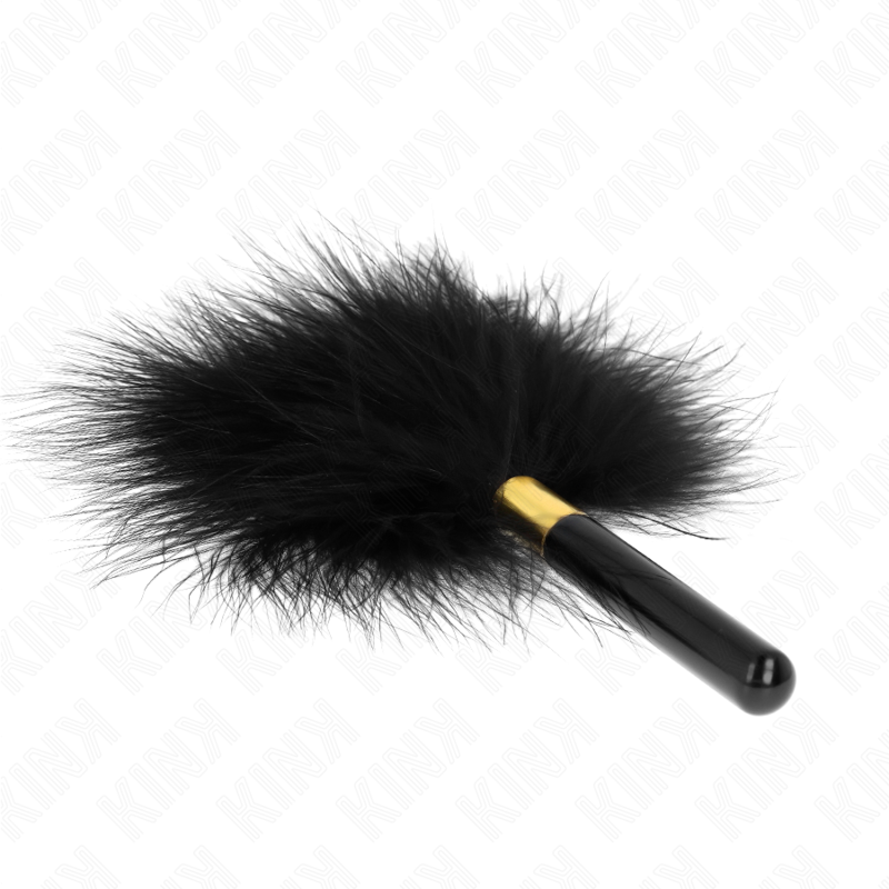 Black Gold Metal Tickle Feathers 18cm