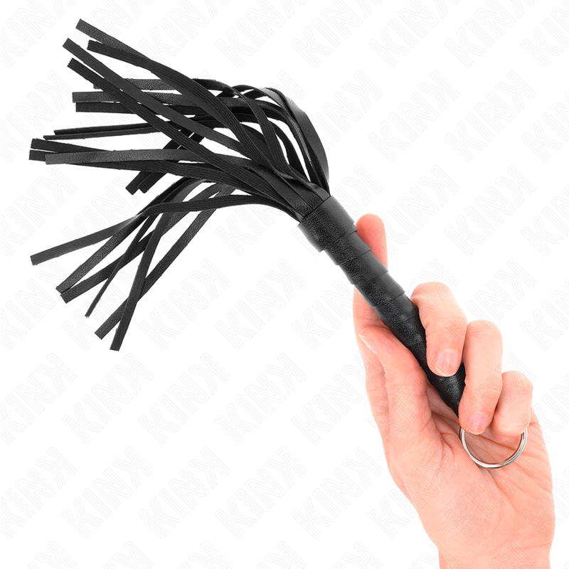 Elegant Mini Black Bondage Whip 28cm