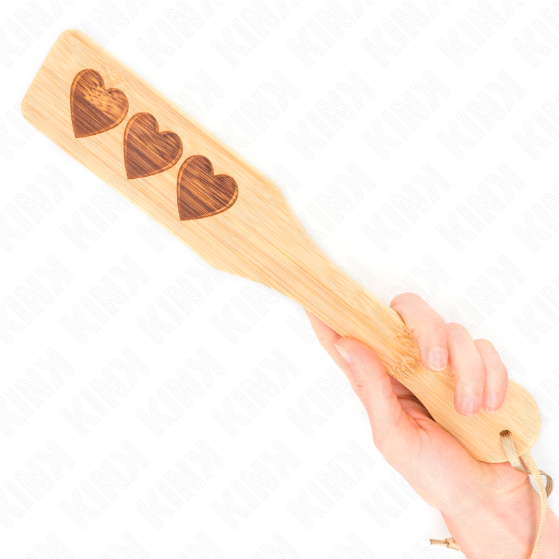 Bamboo Heart Design Bondage Paddle