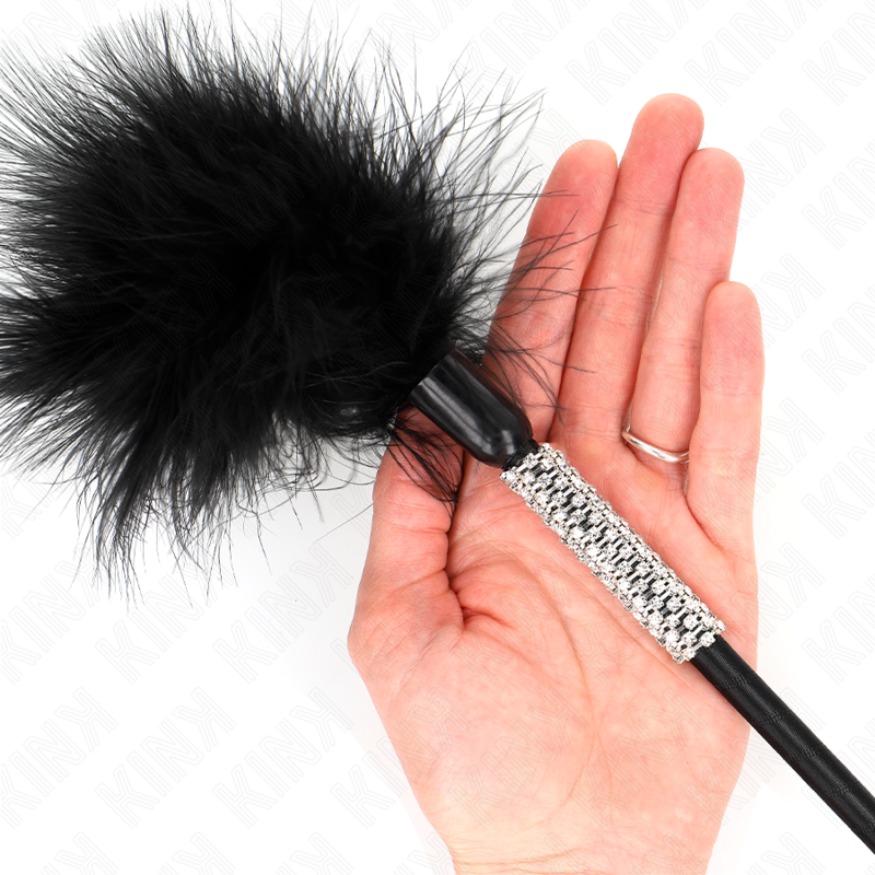 Elegant Rhinestone Tickle Feathers 50cm