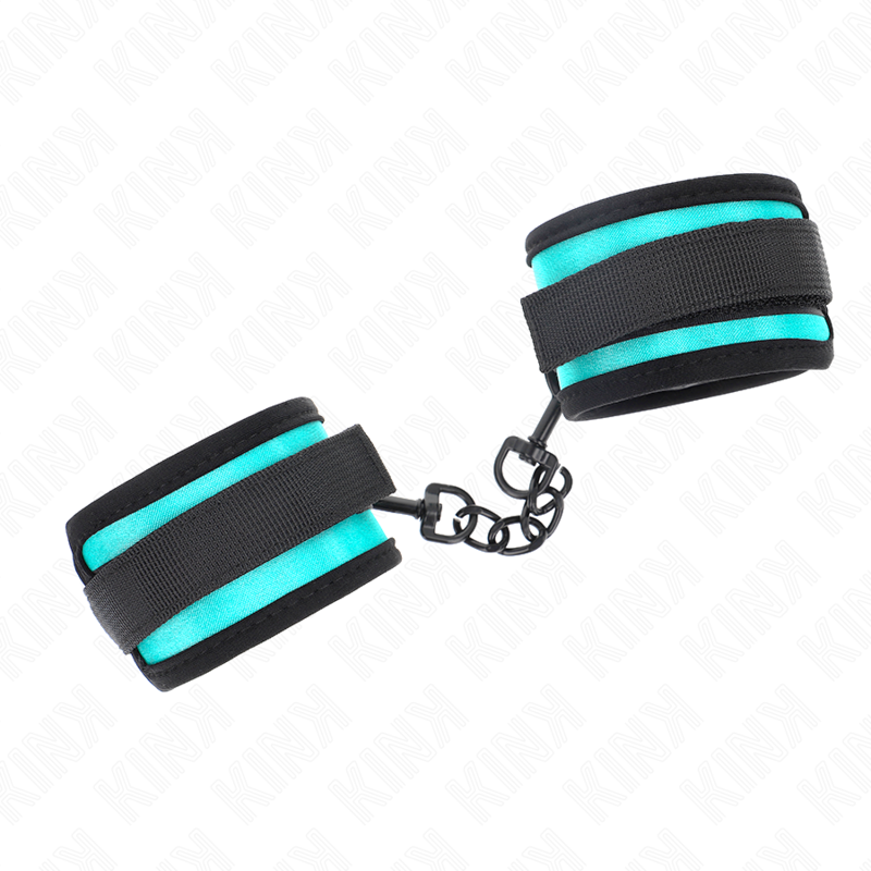 Adjustable Nylon Wrist Restraints - Black/Blue