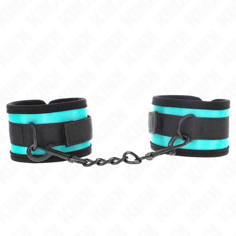 Adjustable Nylon Wrist Restraints - Black/Blue