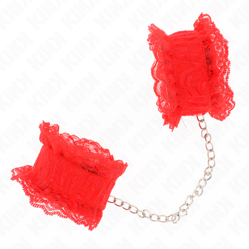 Esposas para Muñecas Elásticas de Encaje Rojo