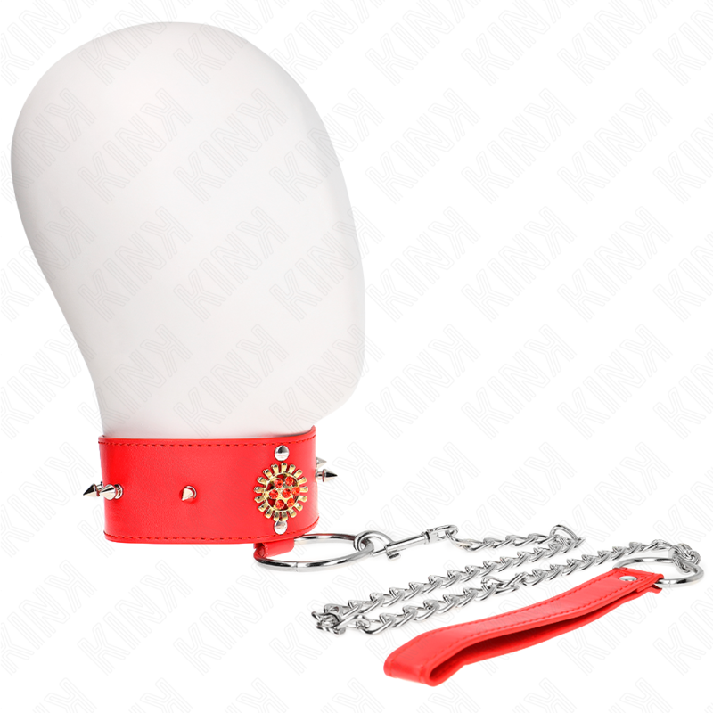 Collar Cinturón de Bondage Diamante Rojo 65cm