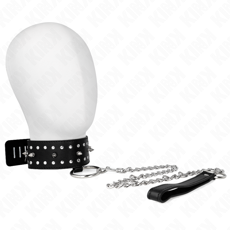 Adjustable Collar Leash with Silver Studs
