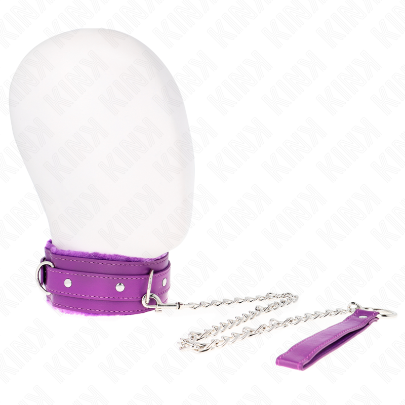 Collar Morado con Correa y Restricciones