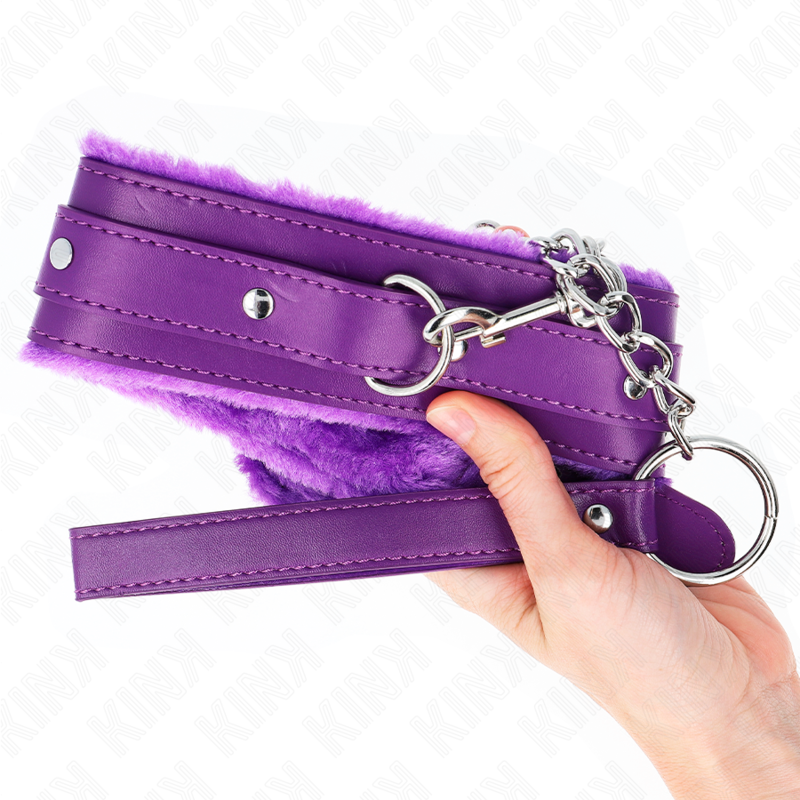 Collar Morado con Correa y Restricciones