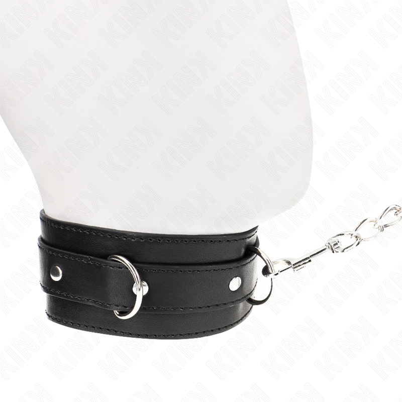 Black BDSM Collar With Leash Belt