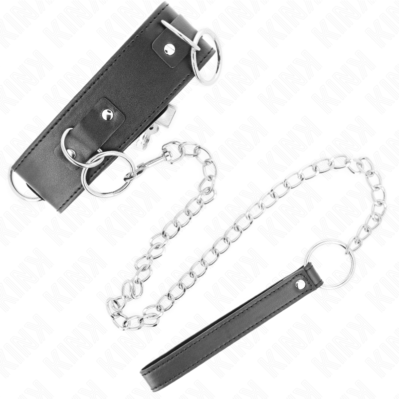 Adjustable 3-Ring Collar with 65cm Leash