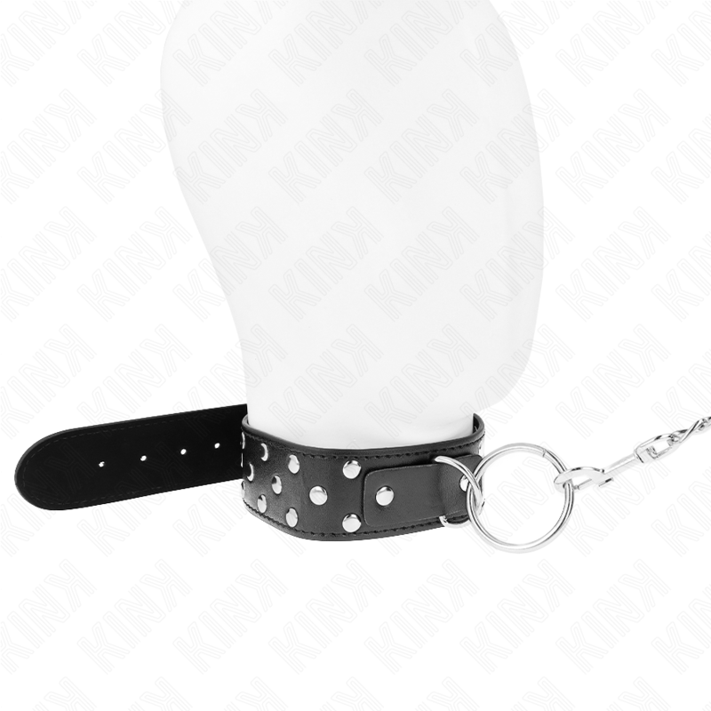 Black Adjustable Bondage Rivet Strap Neck Belt