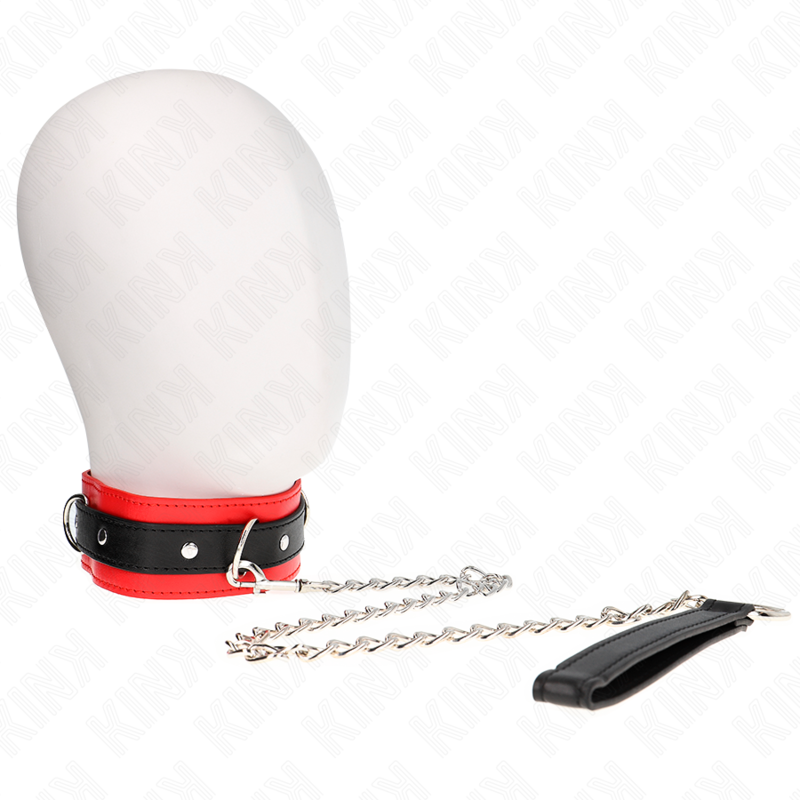 Collar de Bondage Rojo Con Correa de 65cm