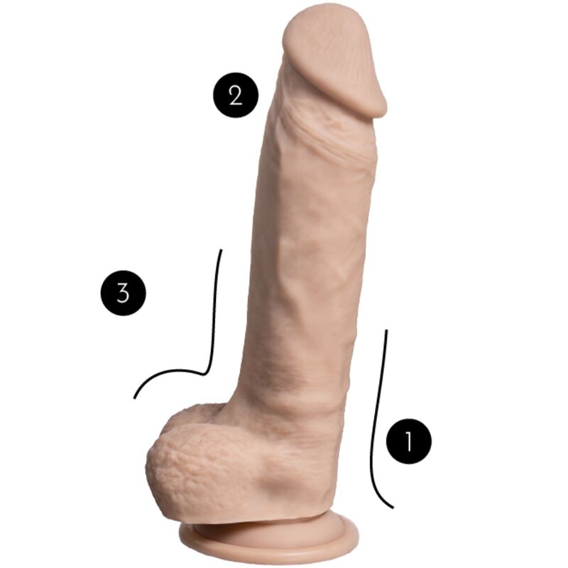 Pene de Piel Real Termorreactivo de 23cm