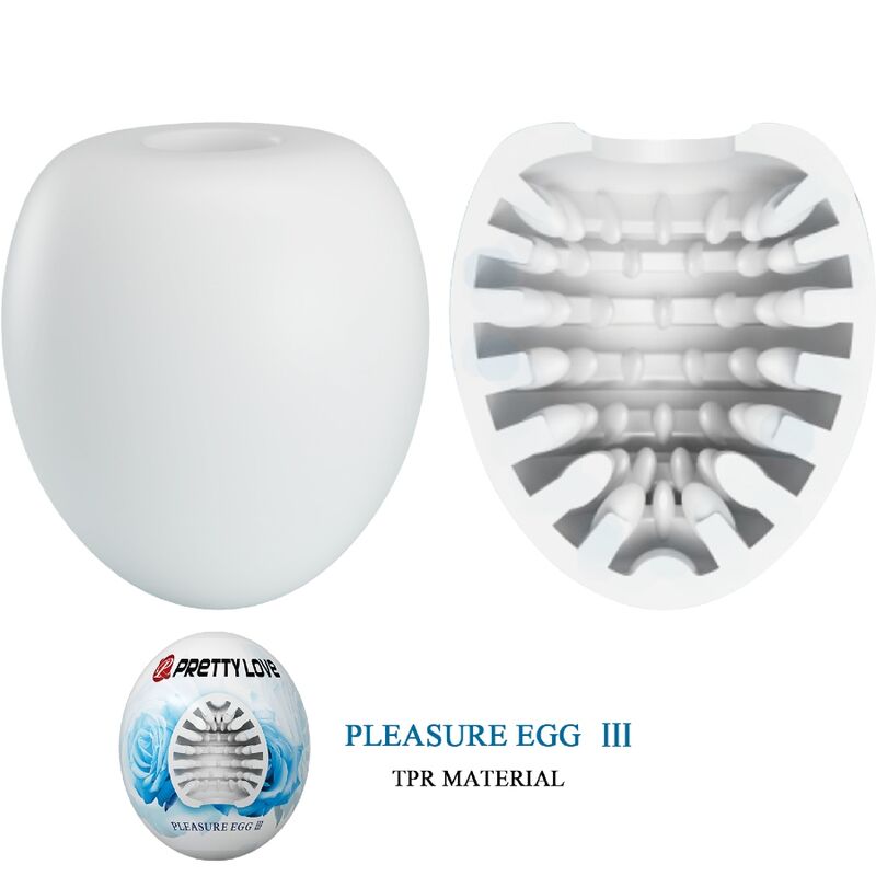 Male Pleasure Egg Masturbator - White