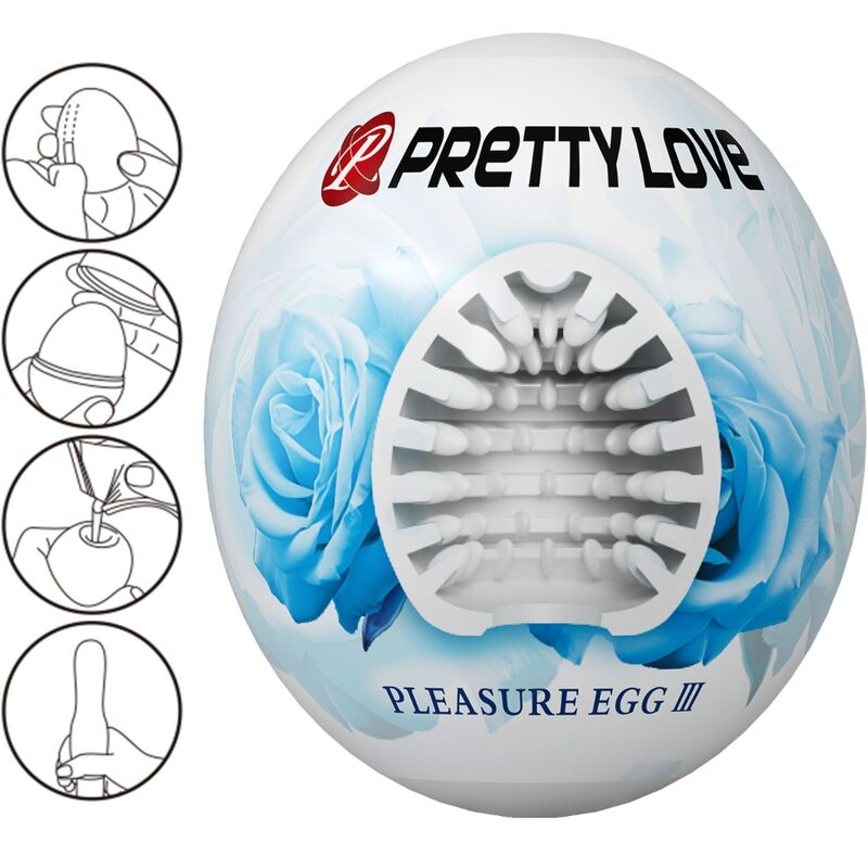 Male Pleasure Egg Masturbator - White