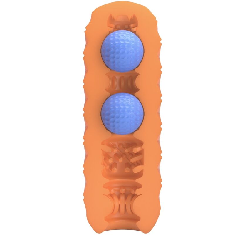 Twin Balls Male Masturbator - Orange