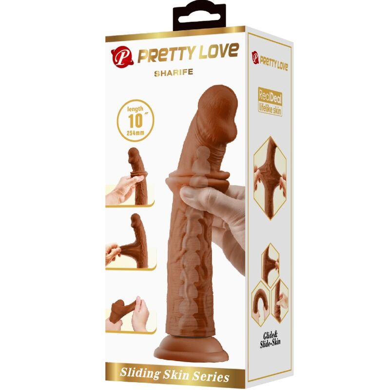Sharife Realistic 25cm Brown Dildo
