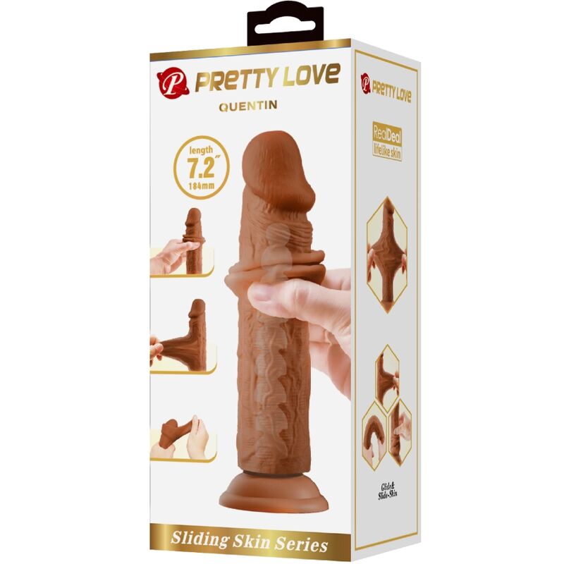 Quentin Realistic 18cm Brown Dildo
