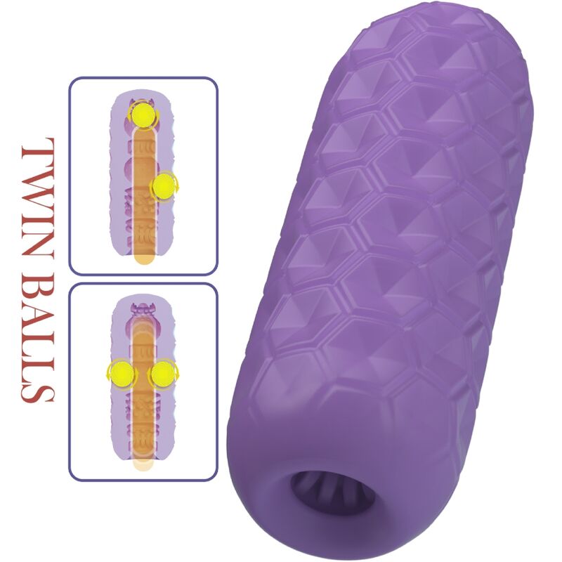 Purple Twin Balls Male Masturbator
