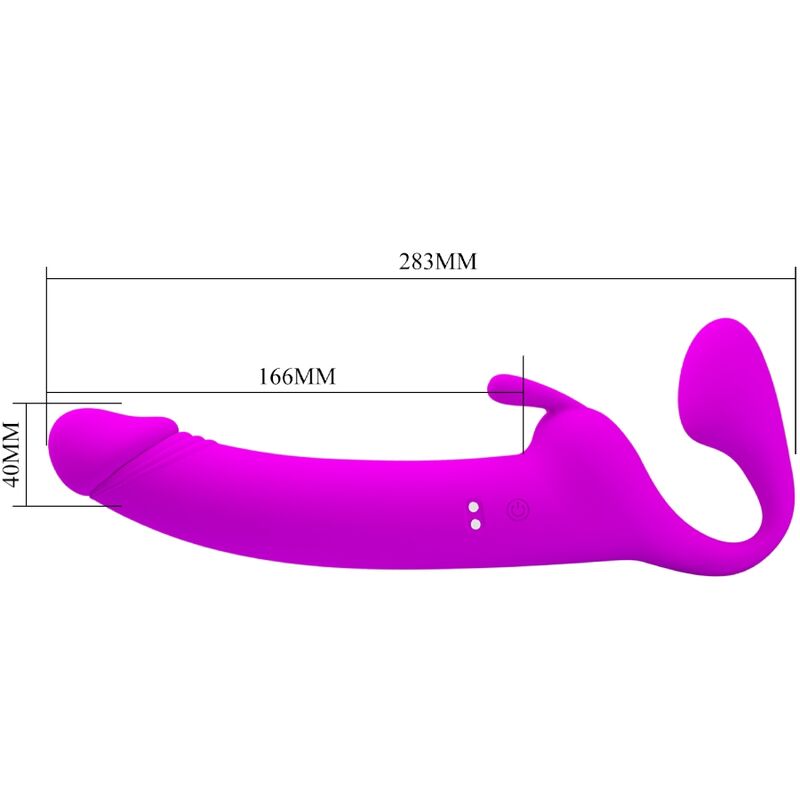 Zanini Purple Vibrating Strapless Strap-On
