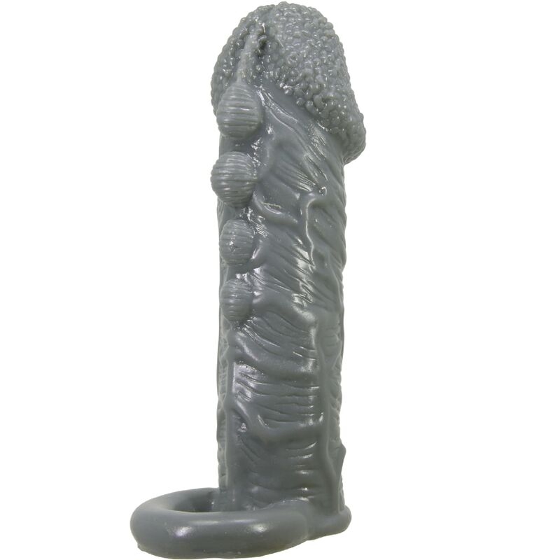 Grey Realistic Penis Enlarger Delay Sleeve