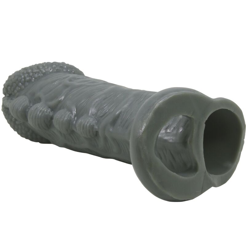 Grey Realistic Penis Enlarger Delay Sleeve
