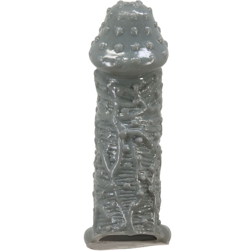 Grey Realistic Penis Enlarger Delay Sleeve