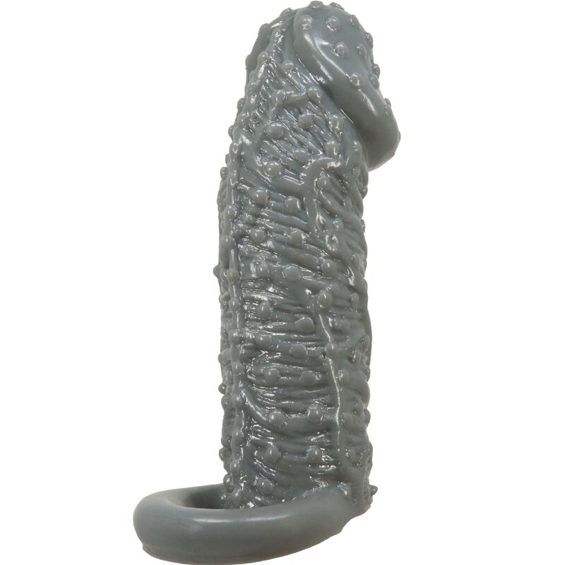 Grey Realistic Penis Enlarger Delay Sleeve