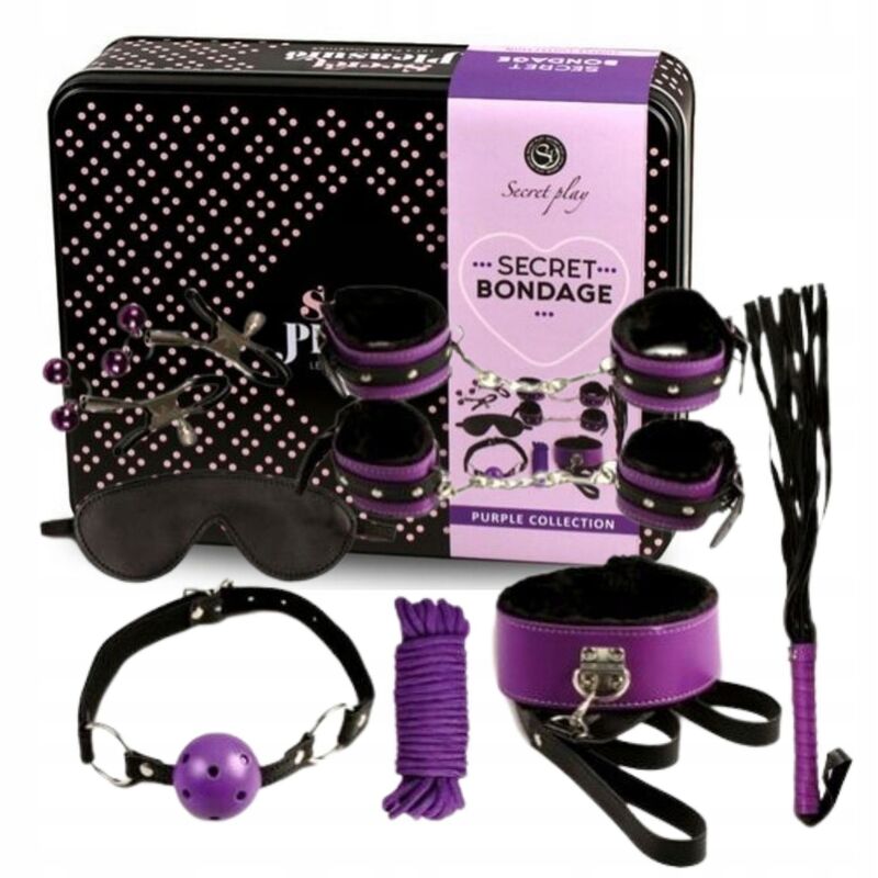 8-Piece Purple/Black BDSM Restraint Set
