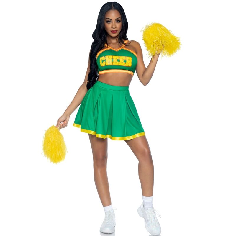 Disfraz Sexy de Animadora Verde Talla M/L