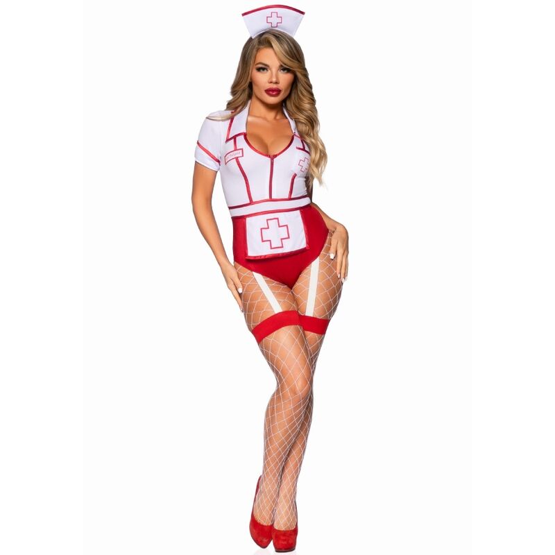 Tempting Red & White Nurse Costume (S)
