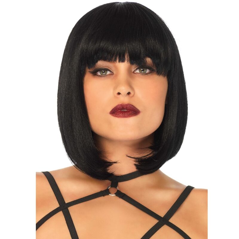 Peluca Bob Corta Natural Seductora - Negro
