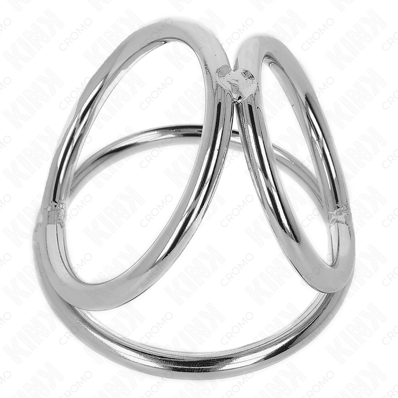 Triple Chrome Metal Penis Rings 3.8-5cm